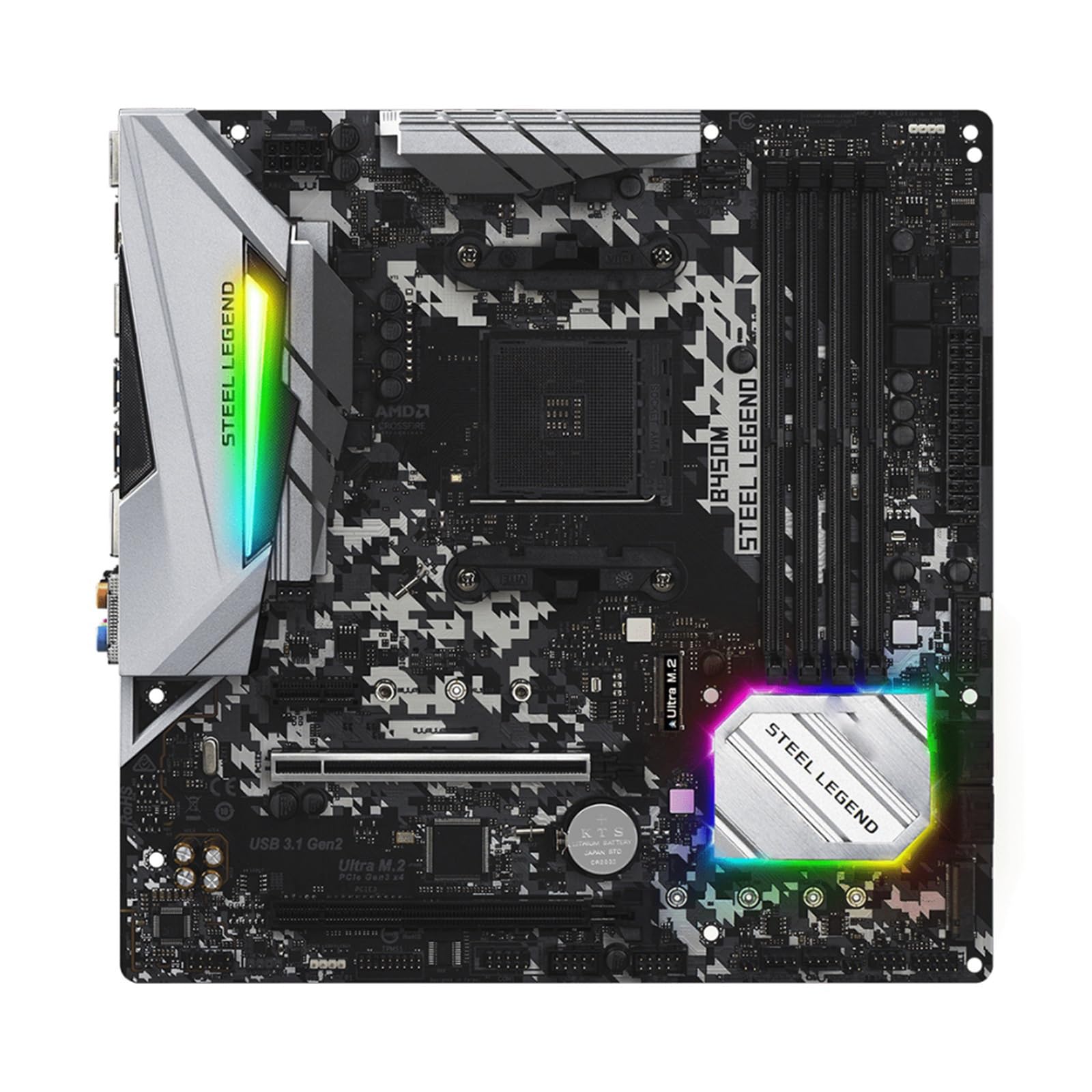 CPU ASRock B450M Steel Legend + Ryzen 3700X Pc Motherboard Fit for ASROCK B450M Steel Legend Box B450